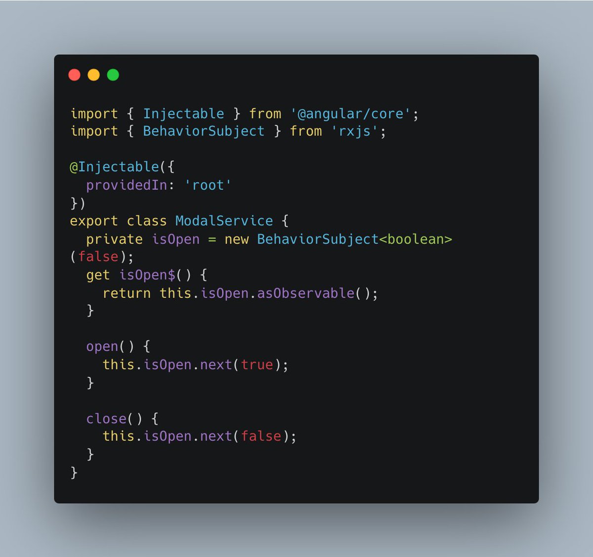 GutersohnPatric's tweet image. Build flexible and reactive modals in Angular with RxJS&apos;s BehaviorSubject. Easily manage modal state with open() and close() methods and subscribe to isOpen$ to react to changes. #Angular #RxJS #ReactiveProgramming #Modals

Article about RxJS in Angular medium.com/p/d531291d7e33