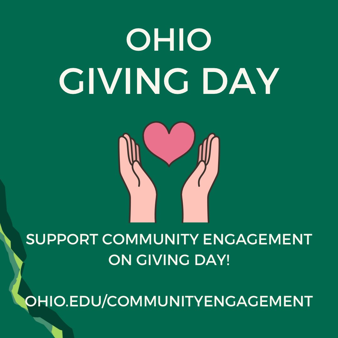 OHIOengagement's tweet photo. Today is OHIO Giving Day! To support community engagement, visit the link in our bio or on our website to make a donation today: https://t.co/KakZKQWthP https://t.co/44BQsrDYHH
