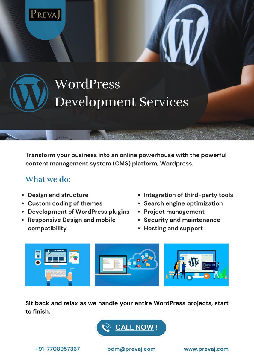 prevaj's tweet image. &quot;Transform your business into an online success story with our complete WordPress solutions!
Our website link: prevajconsultants.com
#Wordpress #wordpress_services #wordpress_development
