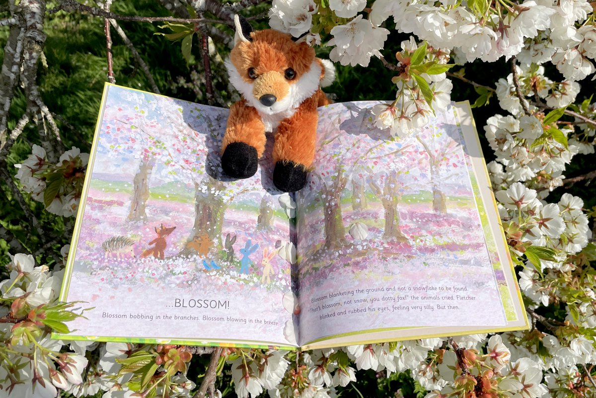 RawlinsonJulia's tweet photo. I’ve been waiting for 🌸peak blossom🌸to take Fletcher and the Springtime Blossom to #AbbeyFields. Later than last year but we finally made it. Bright sun and wind - enjoy the squinty windswept author photo! #FletchersFourSeasons #FletcherAndTheSpringtimeBlossom #BlossomWatch https://t.co/NFmf7xNVB2