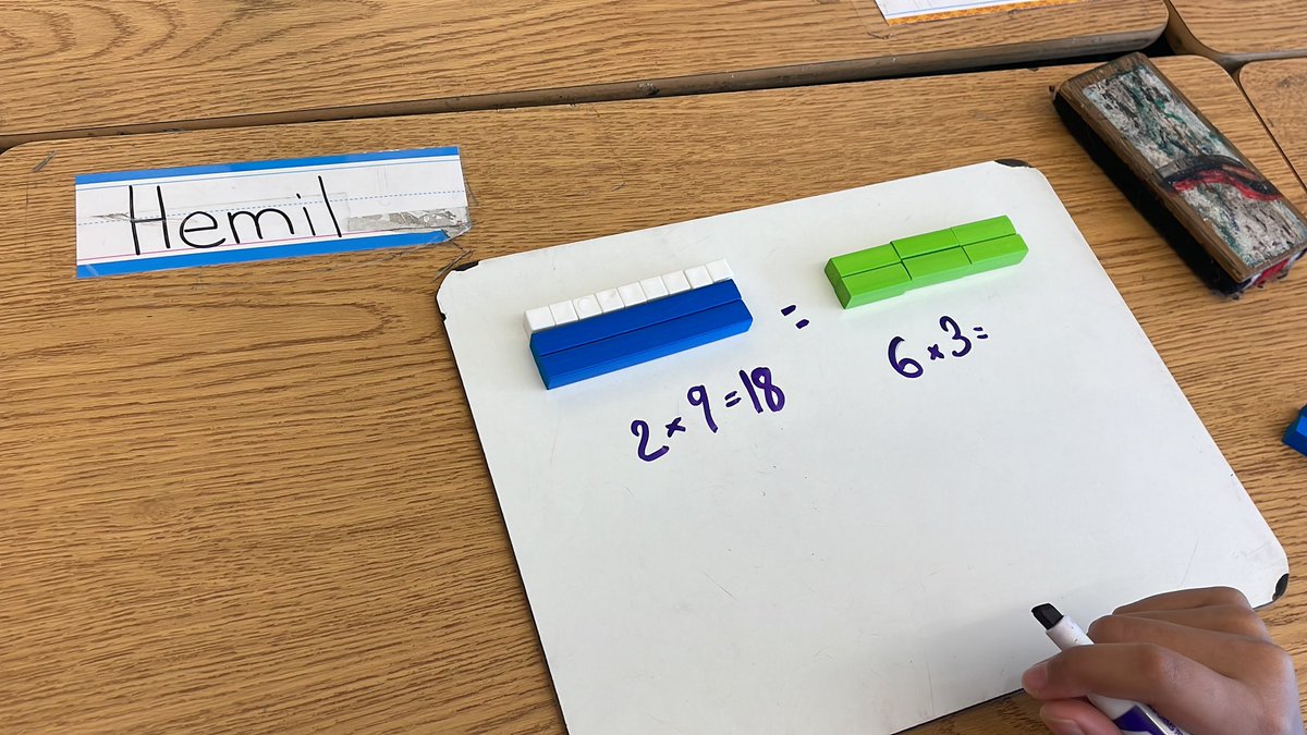 HackettStudents's tweet photo. Using cuisenaire rods to explore equivalent expressions. https://t.co/i0wqQf6dJt