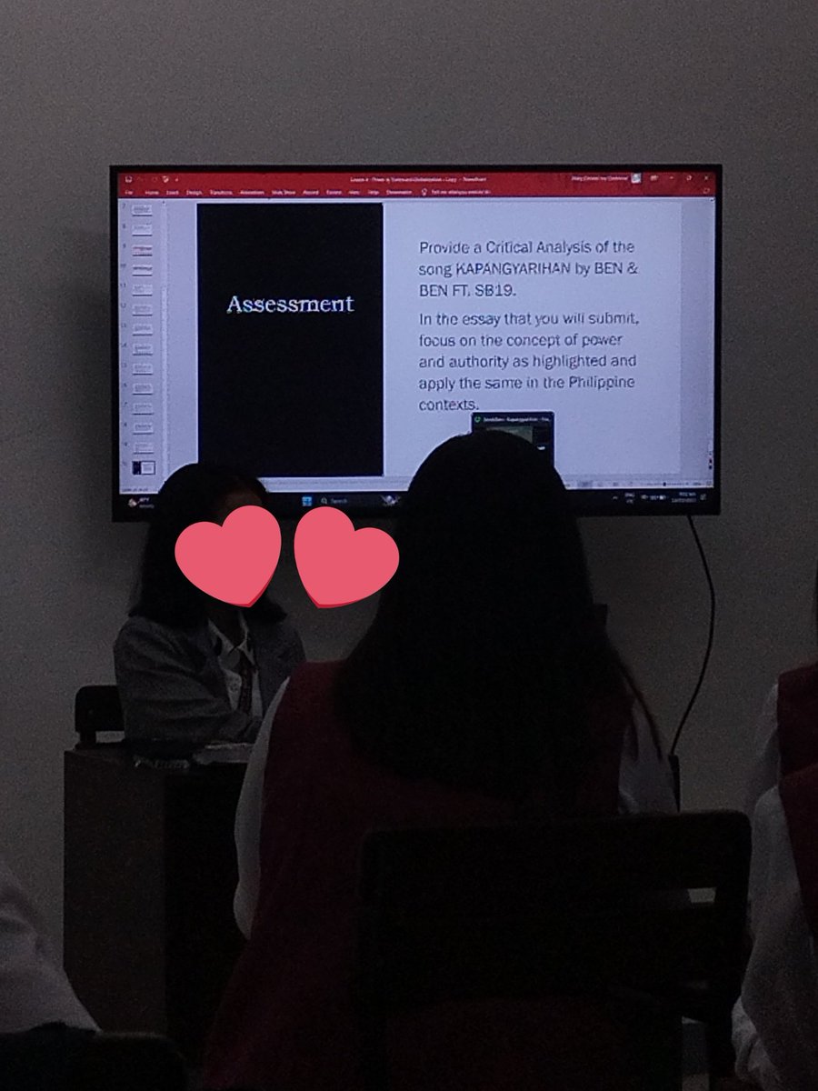 atinized_'s tweet photo. We're using Ben&amp;Ben x SB19's song Kapangyarihan for our Political Governance subject, and the topic is POWER. 💟 @BenAndBenMusic @SB19Official 

our teacher is an attorney btw hehdhxjd https://t.co/rKXZrHwqwv