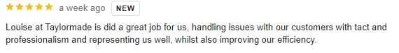 Who doesn't love a 5 star #Google review?

I recently received this one on Google and thought I should share.

If you need a personal or #virtualassistant to manage your #diary, inbox, #CRM, newsletters, invoices, debt management, #policies and procedures, then do get in touch.