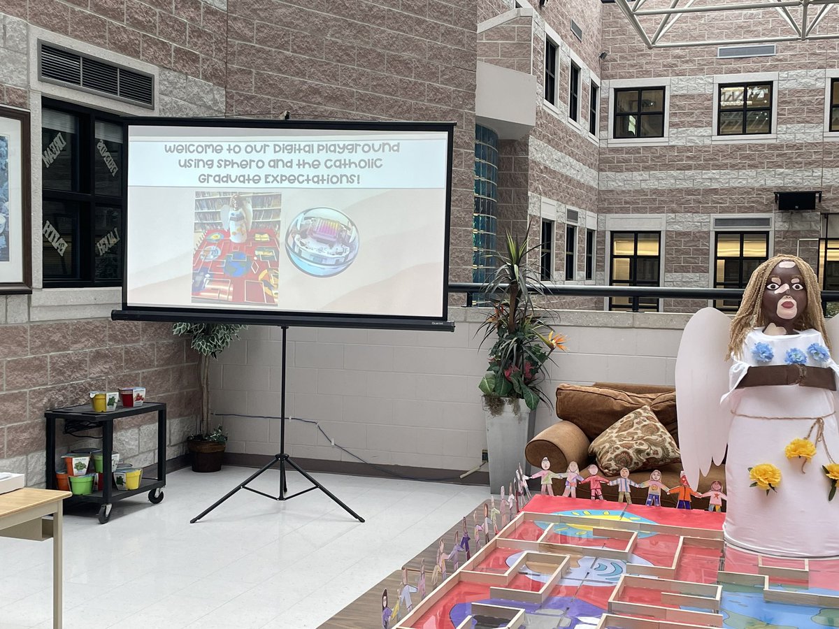 OlaHolyk's tweet photo. Excited about @DPCDSBpowerMEup ! We are presenting our Sphero Project tied with the Catholic Graduate Expectations! Our team coded our sign out of Microbits! Together is Better! ❤️@StSofia_DPCDSB @Sphero @SpheroEdu @K_Lewkowicz @DPTechTeam @microbit_edu @DPCDSBSchools https://t.co/SyY2lpPGmV