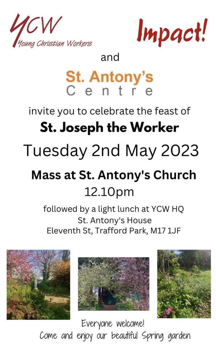 Come and join us to celebrate the Feast of St. Joseph the Worker!