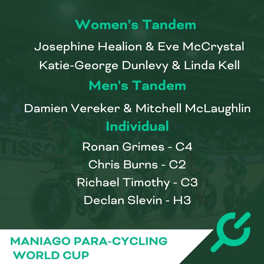 𝙏𝙚𝙖𝙢 𝘼𝙣𝙣𝙤𝙪𝙣𝙘𝙚𝙢𝙚𝙣𝙩 🗞️

Cycling Ireland has announced the team that will compete in the Maniago Para-cycling World Cup event from April 20th to 23rd.🙌

Read More ⬇️
cyclingireland.ie/news-item/mani…