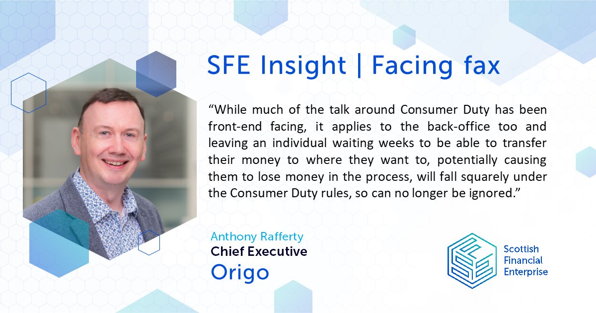 With @TheFCA Consumer Duty set to be implemented soon, CEO at @Origo_Services and SFE board member @RaffertyAnthony, gives his view on why removing antiquated processes should be a priority for many firms, and what fintech's like Origo are doing to help.

sfe.org.uk/news-database/…