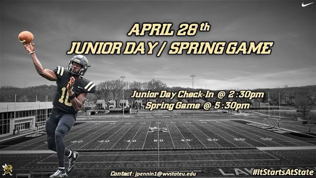 A week from Friday! Class of 2024, come check us out. #ItStartsAtState #BuiltDifferent