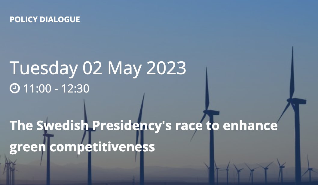 epc_eu's tweet photo. 🇸🇪| HYBRID EVENT

'The Swedish Presidency's race to enhance green competitiveness'

Join this @epc_eu &amp; @SIEPS_Sweden event with @TorbjornHaak, @Vigo_Carol, @BruxUrsula, Joaquim Nunes de Almeida (@EU_Growth) &amp; @philippemlau. 

More ℹ️ &amp; registration:
https://t.co/lVvaypE358 https://t.co/eTYyppTclZ