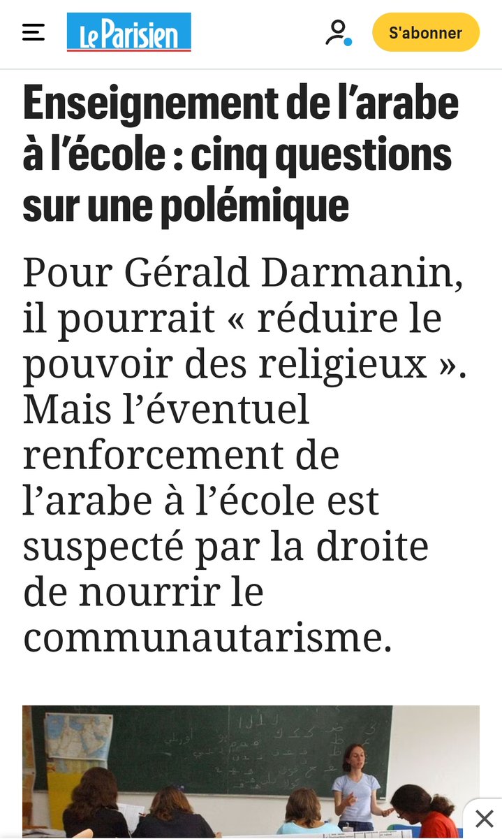 Escalet83's tweet image. Et un signe qui ne trompe pas, c'est l'instauration de l'apprentissage de la langue arabe à l'école primaire appliquée par #MacronNousPrendPourDesCons 3 jours avant la fin du premier confinement.
Je crois beaucoup aux signes 🤡 c'est dans mon ADN.
