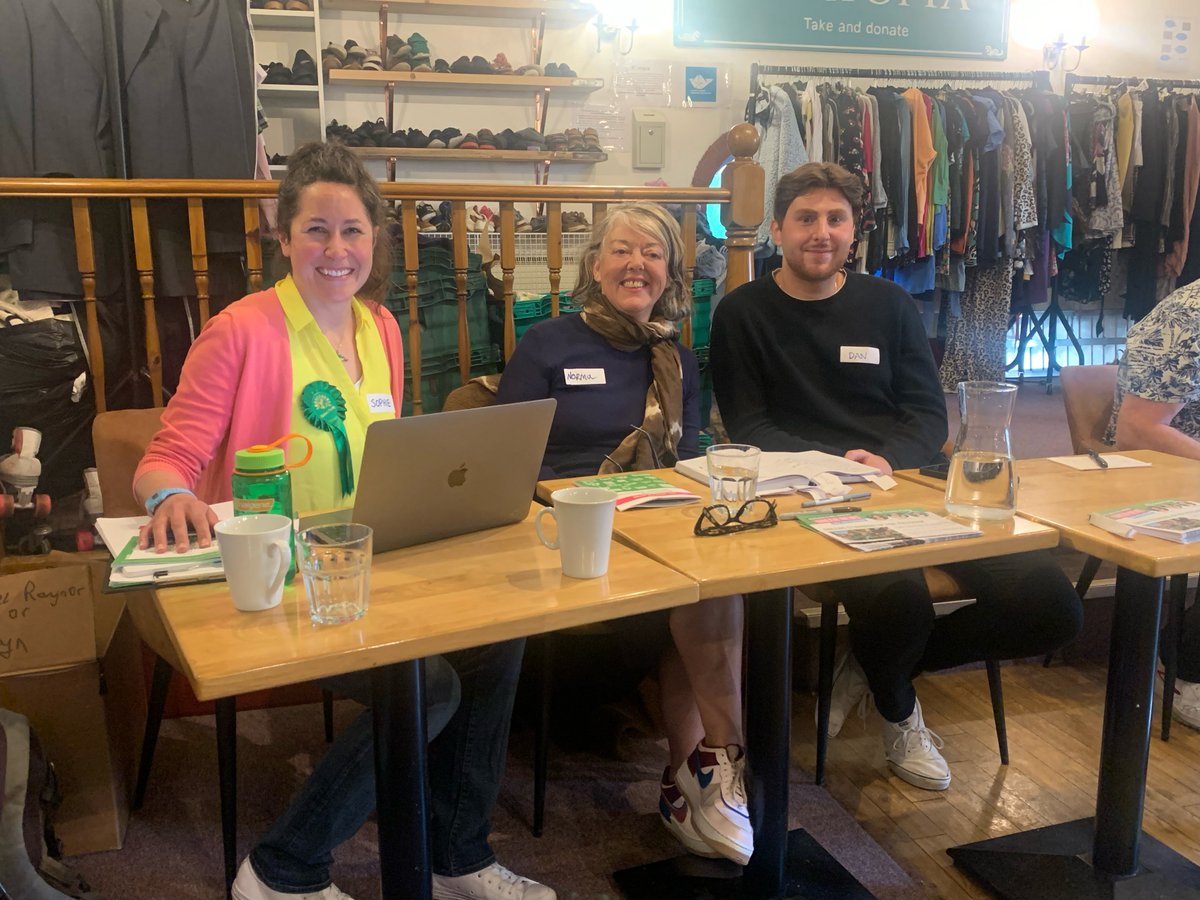 Thanks to <a href="/OldBoatCorner/">Old Boat Corner</a> for the great welcome yesterday! Sophie, Norma &amp; Daniel will prioritise weed removal, tackling flooding and safe pavements in Patcham &amp; Hollingbury #votegreen for action