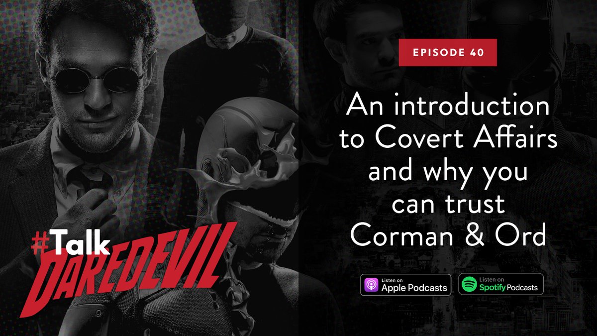 Want to learn more about #DaredevilBornAgain's new showrunners? Binge a new show? Our latest #TalkDaredevil pod dives into Corman & Ord's  #CovertAffairs series and why it should reassure #Daredevil fans. Available 👉 savedaredevil.com/podcast/ep-40-… or wherever you get your podcasts.