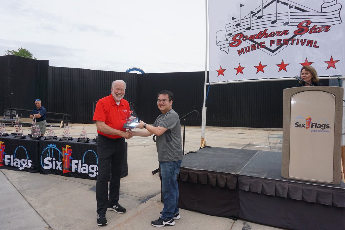 JCYOrchestra's tweet photo. Still recovering from this awesome weekend taking the orchestra kids to the Southern Star Music Festival. The kids performed on a Friday and spent the entire Saturday out and about at Six Flags culminating in an awards show at the end! https://t.co/uO9dMkXb6A