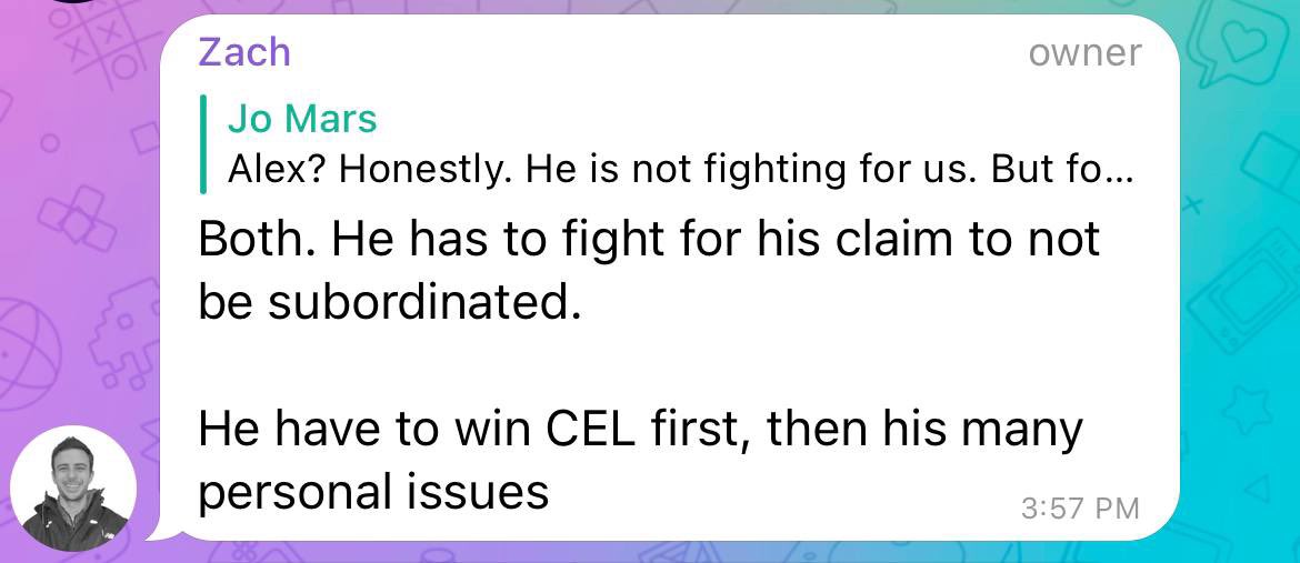 @CelsiusUcc @WebbCate @SanRT1 @SimonDixonTwitt @JayLim37270031 We will hold you to that. @Mashinsky setting up a committee & paying for legal representation for #Cel81 should not even be possible in this process. It turns the process into a circus.