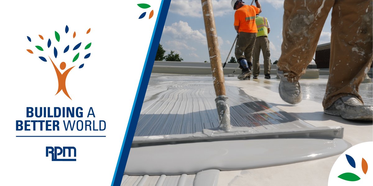 A Look Into a Better World: Tremco CPG creates roof coating products that enable reduced energy usage when applied. These “cool roof” coatings reduce the heat island effect and enhance the ability of buildings to regulate temperature, reducing energy usage. #RPMJourney