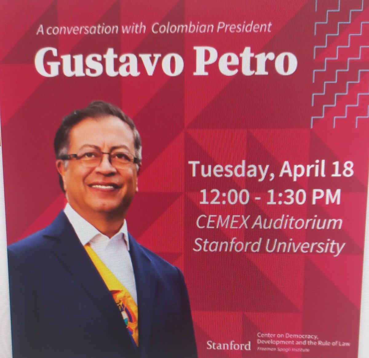 petrogustavo's tweet photo. Hoy dicto mi conferencia sobre la crisis climática y la Acumulación de Capital en la Universidad de Stanford.en Palo Alto, California. https://t.co/eKNKPISETX