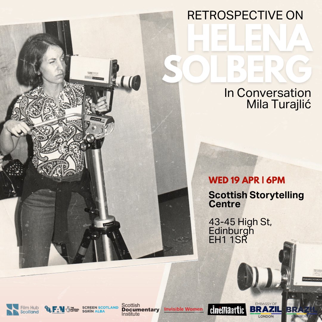 We are so excited for this intergenerational conversation exploring radical activist filmmaking past and present between pioneering Brazilian filmmaker Helena Solberg &amp; Mila Turajlić tomorrow at 6.30pm at @scotstorycentre in #Edinburgh!
