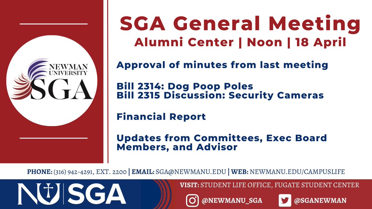 SGANewman's tweet photo. Join us for big discussions and updates about the security cameras on campus today! https://t.co/ja5zJxasC8