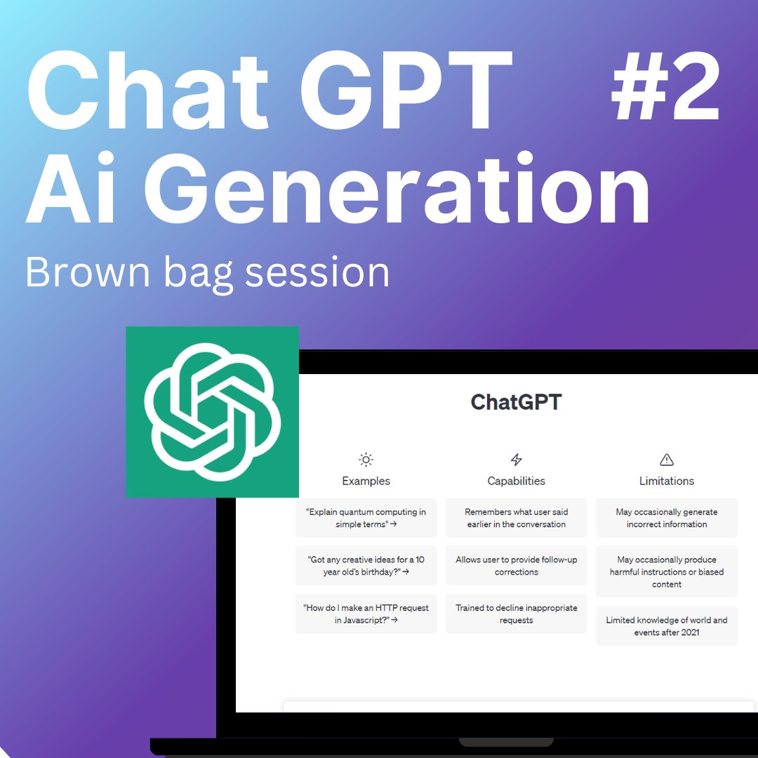 granite5ltd's tweet photo. Have you heard about Chat GPT? 

Today Ben, content lead for Granite 5, talks us through all there is to know about Chat GPT in our second instalment 'Brown Bag Sessions'.  

Watch the full video here: https://t.co/YXWaFYynce 

#brownbag #digitalagency #chatgpt #ai https://t.co/OnDmCfZqcJ