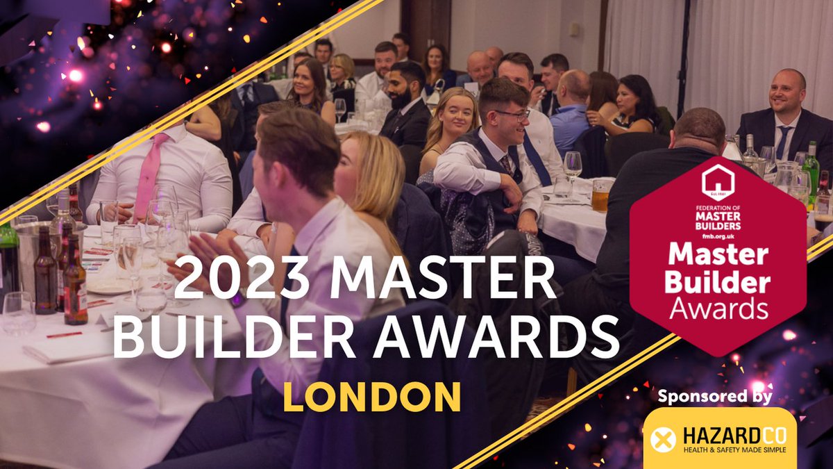 The highly anticipated 2023 London Master Builder Award ceremony is just three days away! 🤩 

A big thank you to our sponsor, HazardCo, and our supporter <a href="/CITB_UK/">CITB</a> for helping us recognise and honour the achievements of Master Builders in the construction industry. #MBAwards