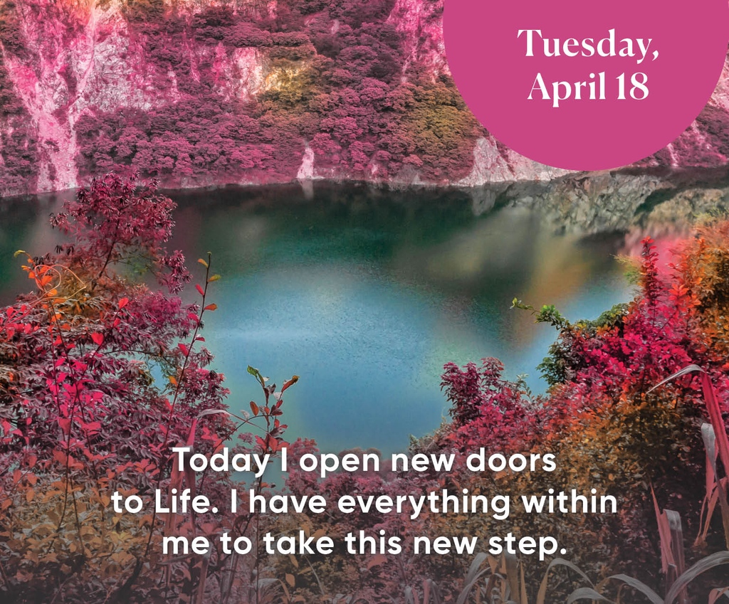 hayhouse's tweet photo. Daily affirmation: Today I open new doors to Life. I have everything within me to take this new step. 💗 https://t.co/44YdTM1w5j