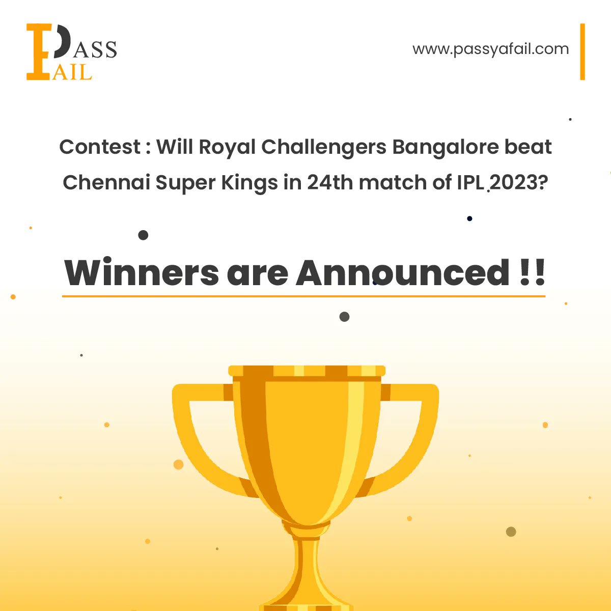 Team_Passyafail's tweet photo. #ResultAnnounced

Thank you for your immense participation in our latest contests. Their results have been announced!

You can check out the results here - https://t.co/tXobrBYcW5 

#PassYaFail #KeepPlayingKeepWinning https://t.co/LpqKMShBDy
