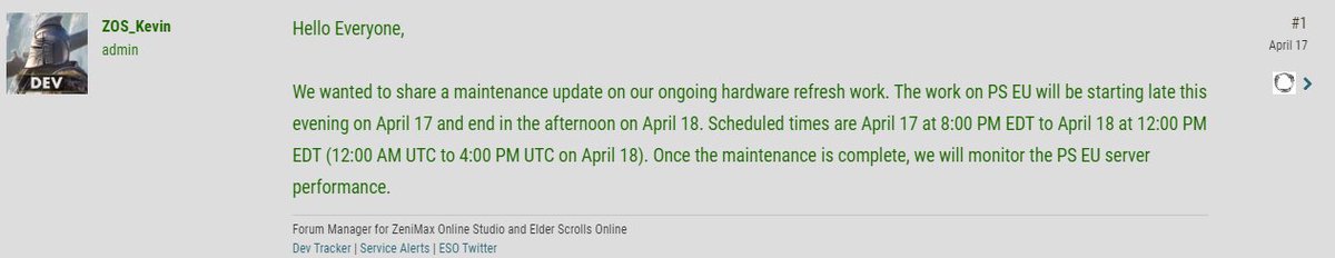 PogLife6's tweet photo. New class and the servers are in the works!! Thank you for following through @ZeniMax_Online on updating @TESOnline!! <3 #ServerHype https://t.co/oHrdYIiBRj
