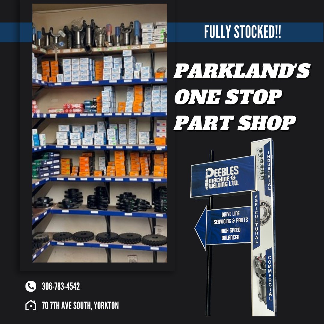 Peeblesmachine's tweet photo. Located in Yorkton, Peebles Machine and Welding is your one-stop-shop for all your parts, welding, repairs, machining, and manufacturing needs.

#welding #yorkton #agriculture #machining #parts #renoldsrollerchain #lineboring #timkenbearings #ptoparts #driveshafts https://t.co/ms22ncI6xt