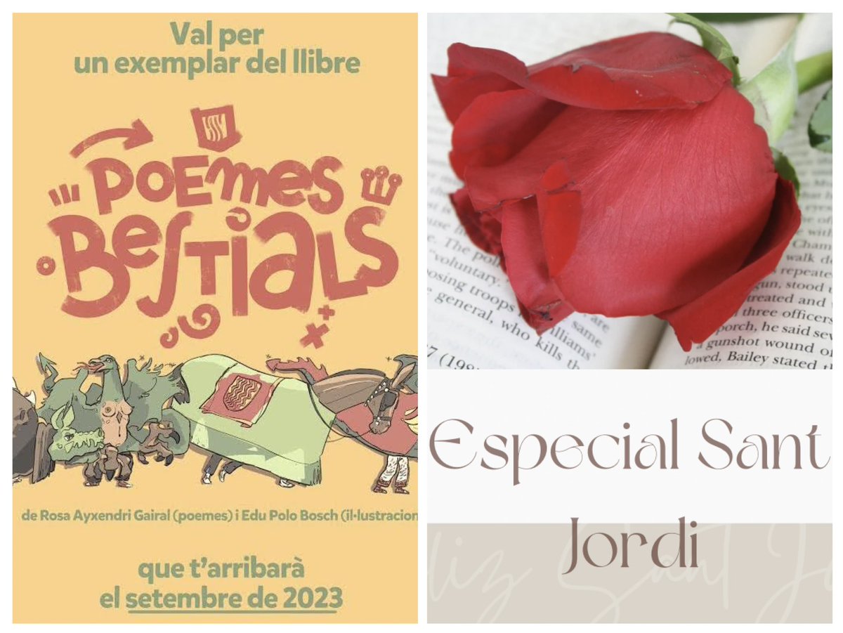 PoemesBestials's tweet photo. Algun@s m’heu dit: “llàstima que no estarà per Sant Jordi”!
Heu vist el val imprimible que l’@EduPoloBosch ha preparat per l’ocasió?
Només cal que el baixeu, l’imprimiu i el regaleu!

Seguiu compartint l’enllaç

https://t.co/OEnS7aSWQc 

Que tingueu un Sant Jordi ple de 🌹 i📚 https://t.co/9Nr0ZDN0GW