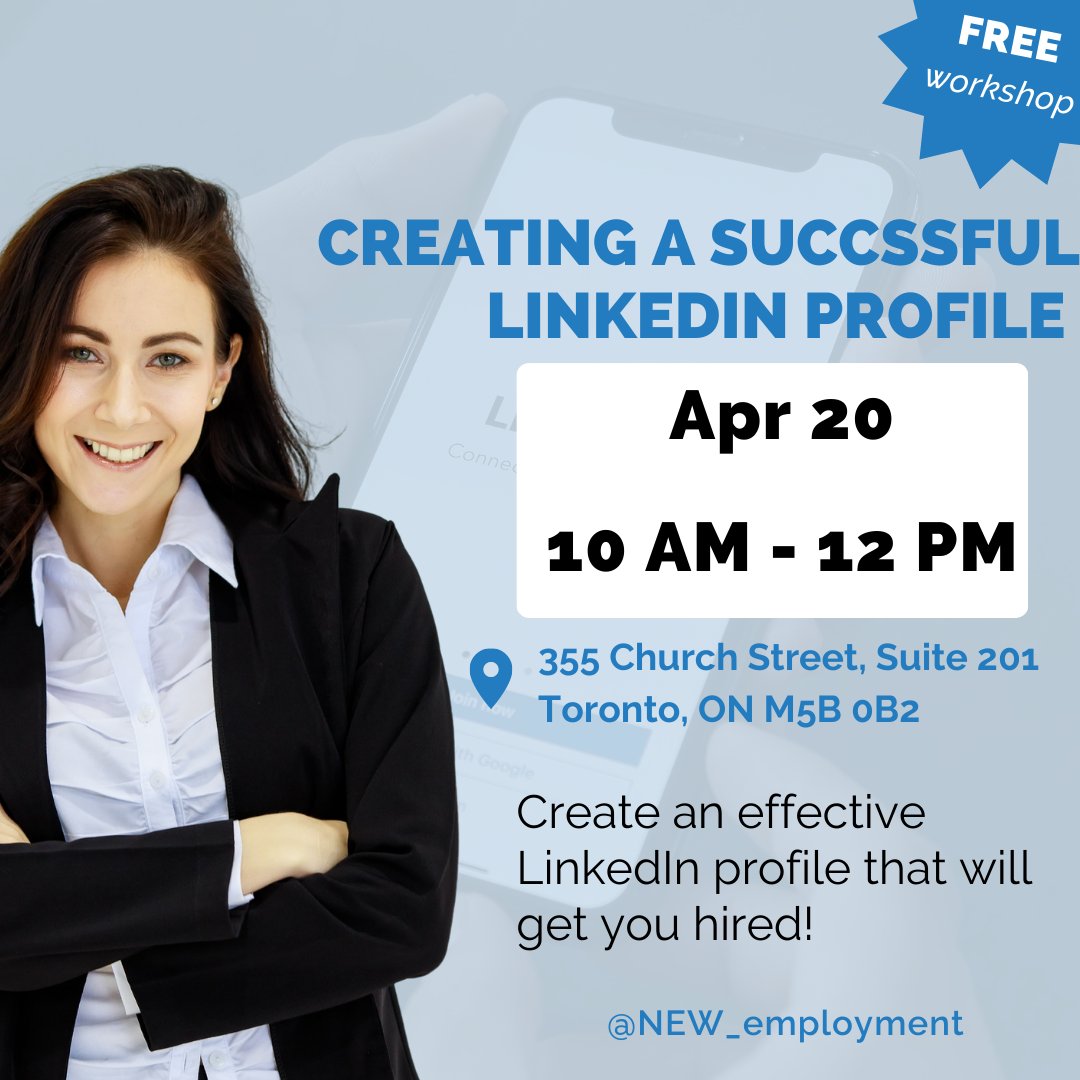 NEW_Employment's tweet photo. A PRO TIP for growing your career requires a strong LinkedIn profile and strategic networking! Register and attend our practical all-gender free workshop on building a strong LinkedIn presence ๐ช using the link below!
๐ - https://t.co/Fy9C1XsCn9
#linkedintips #linkedinworkshop https://t.co/hYRFeUelWi