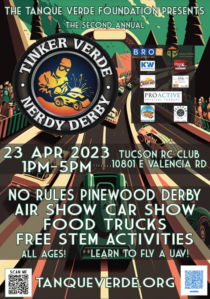TVSchEventShare's tweet photo. Want to try your hand at R/C flight? Thanks to the volunteer pilots from TRCC, you will be able to learn how to fly a remote control airplane at this year's Nerdy Derby! Capacity is limited; first sign-up, first served: https://t.co/xFx8nV4RuJ https://t.co/tqYEihJSdD