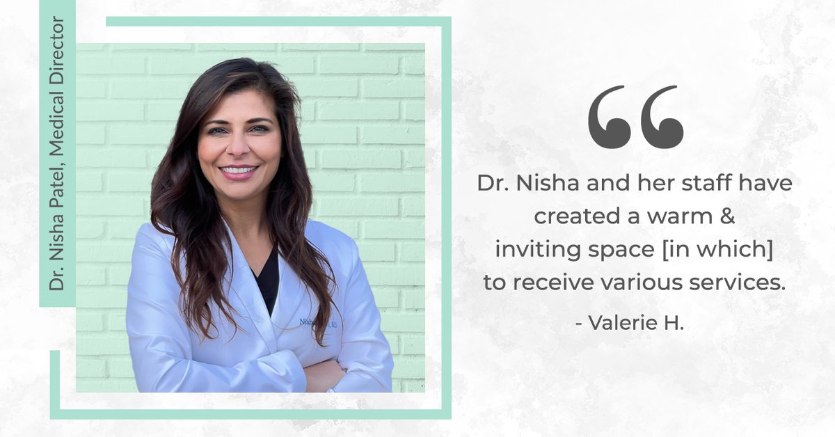 AHLaser's tweet photo. #TestimonialTuesday: “Dr. Nisha and her staff have created a warm and inviting space [in which] to receive various services.” -Valerie H.

Visit https://t.co/APk4fVdmmH to meet our team!

📞 (847) 255-7474
💻 https://t.co/VGUXvDU1ip

#Team #Illinois #Chicago #Testimonial #MedSpa https://t.co/EmUeOTULCK