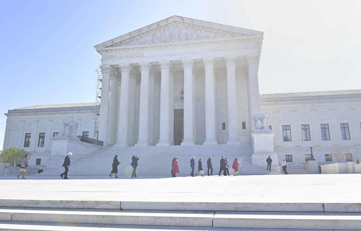 It’s fairly quiet here on the Supreme Court steps as they have barricades in place to keep people from getting closer to the building. Two groups have been escorted closer and wait to gain access. ⁦<a href="/tommylisi/">Tom Lisi</a>⁩ ⁦<a href="/BrettSholtis/">Brett Sholtis</a>⁩ ⁦<a href="/LancasterOnline/">LNP | LancasterOnline</a>⁩