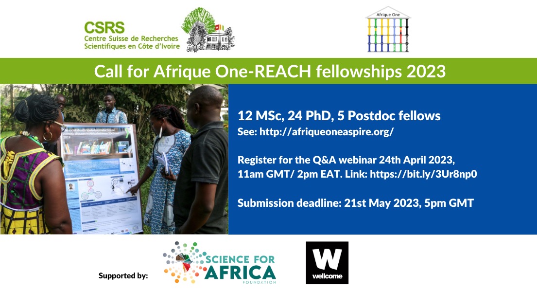 babonfoh's tweet photo. @AO_ASPIRE  Fellowships opportunity (Msc, PhDs, Postdocs)
https://t.co/pntGhjRztn 
Supported by 
@CSRS_CIV 
@SciforAfrica 
@wellcometrust https://t.co/ucgf2Xp9Ul