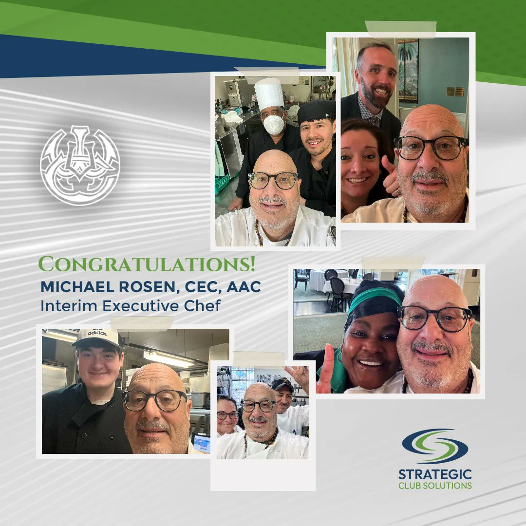 StratClubSol's tweet photo. Congratulations, Michael Rosen, CEC, AAC, Interim Executive Chef. He recently completed his interim management placement at the Woman’s Athletic Club in #Chicago, Illinois. https://t.co/em32i46PuT