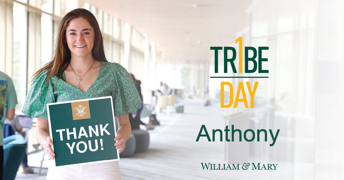 Today is #onetribeoneday and any gift, no matter the size, makes a big impact. Support
<a href="/WMdatascience/">William & Mary Data Science</a>
(Data Science Fund: 4699) or any other program that you love <a href="/williamandmary/">William & Mary</a>! 
otod.wm.edu