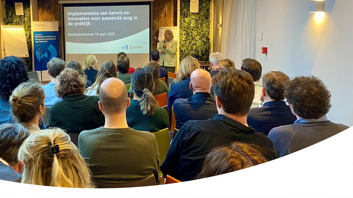 #Impact versterken met succesvolle #implementatie. 

Tijdens de startbijeenkomst met projectleden van 23 implementatieprojecten gericht op #passendezorg in de praktijk wordt veel kennis hierover gedeeld. 

Lees meer over deze subsidieronde 👉 bit.ly/41F2kj0