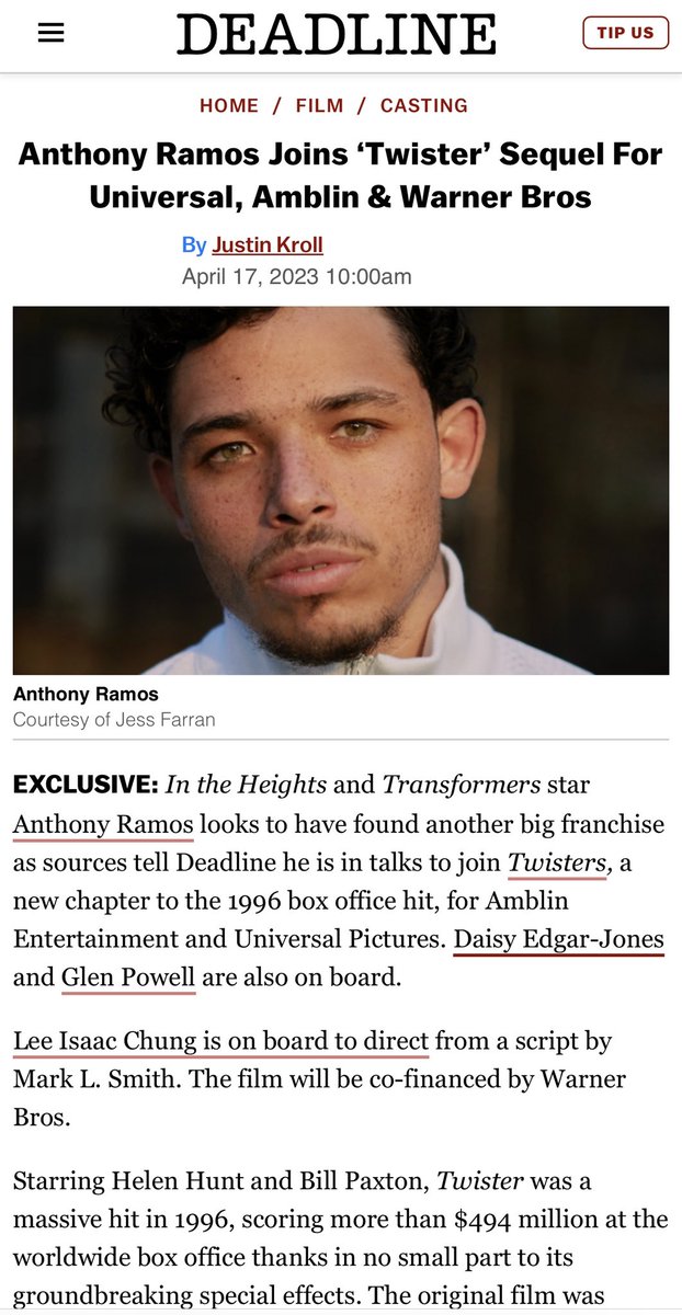 Anthony Ramos tweet media