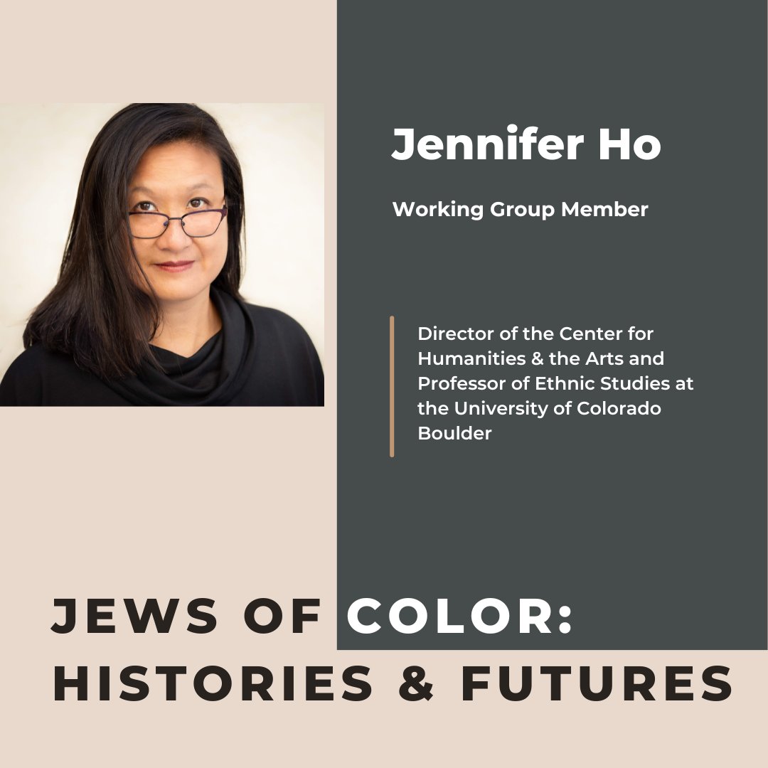 JewsofColorHF's tweet photo. Meet @DrJenHo, Working Group Member for Jews of Color: Histories &amp; Futures!

Daughter of a refugee father from China &amp; an immigrant mother from Jamaica, Jennifer Ho (she/her) is director of the Center for Humanities &amp; the Arts and Prof. of Ethnic Studies.

https://t.co/Rz1kviIvwf https://t.co/NBvpKlA8AU