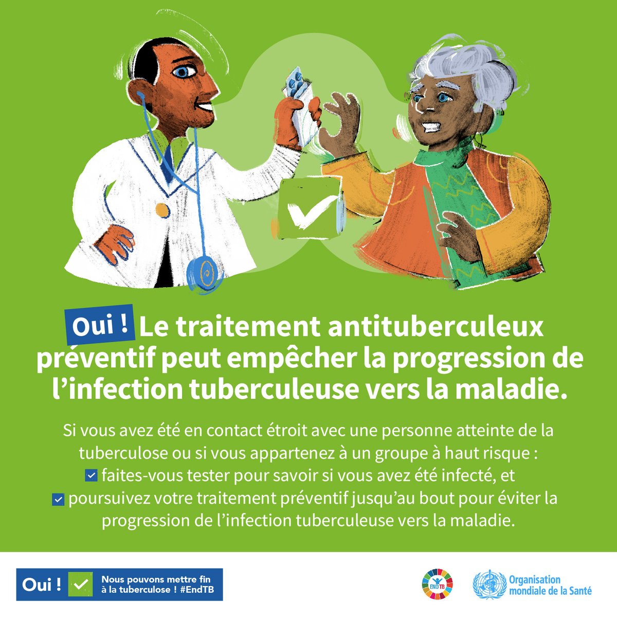 OMSRDCONGO's tweet photo. Même si vous êtes infecté par la #bactérie de la #tuberculose, vous ne développerez peut-être pas la #TB en tant que maladie. Faites-vous tester pour l'infection tuberculeuse &amp; suivez le traitement préventif complet.
https://t.co/kNphT12lS3

Oui, nous pouvons #EnFinirAvecLaTB ! https://t.co/0mDBMCV7dv
