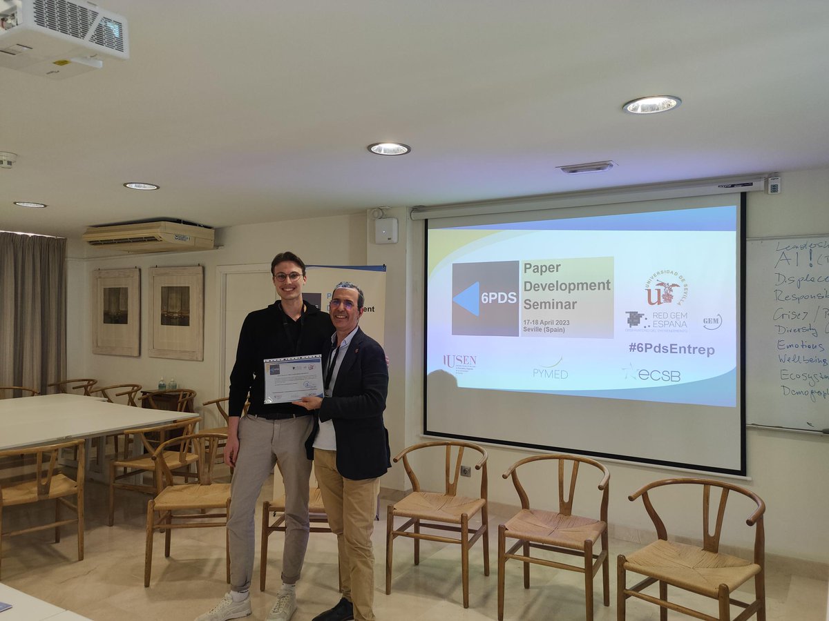 PdsEntrep's tweet photo. The Runners Up for the 6PDS Best Paper Award in #6PdsEntrep are the works by Doaa Althalathini and Hayfaa Tlaiss; Maud van Merrienboer and Wouter Stam; Frederic-Alexander Starmann, Slawa Tomin, Sylvia Hubner Congrats¡¡¡ 🙌🙌🙌🙌 https://t.co/FQjjyBwrpG
