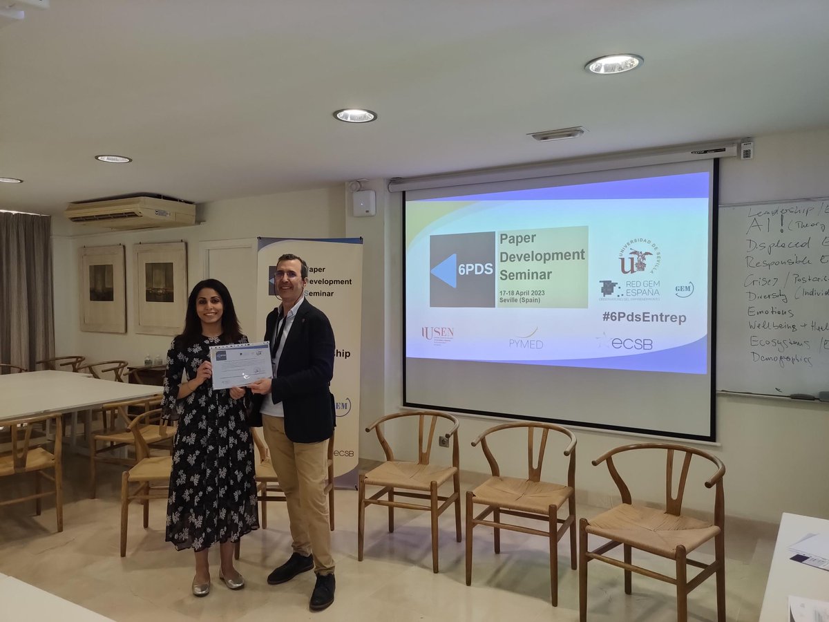 PdsEntrep's tweet photo. The Runners Up for the 6PDS Best Paper Award in #6PdsEntrep are the works by Doaa Althalathini and Hayfaa Tlaiss; Maud van Merrienboer and Wouter Stam; Frederic-Alexander Starmann, Slawa Tomin, Sylvia Hubner Congrats¡¡¡ 🙌🙌🙌🙌 https://t.co/FQjjyBwrpG