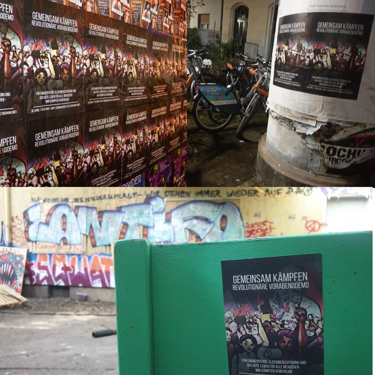 antifa_linke's tweet photo. Heraus zum revolutionären Vorabend!

Auf #Bochum's Straßen tauchen immer mehr Plakate und Sticker auf, die für die Revolutionäre Vorabenddemo mobilisieren 

Haltet die Augen auf und safe the date!

30.04.2023
19.30 Uhr
Bochum Hbf

#bo3004 #Antifa #RevolutionäreVorabenddemo https://t.co/j9eAKPwOVt