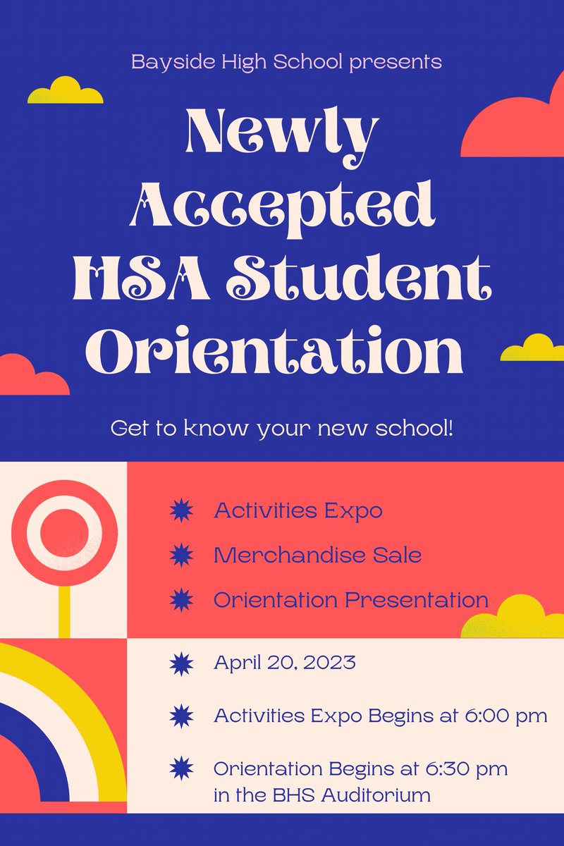 hsa_bhs's tweet photo. Excited to welcome our future HSA students! See you Thursday! @BHSMarlins https://t.co/53EU3JwlNV