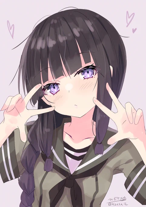 ダブルピース北上さま#艦これ版深夜の真剣お絵描き60分一本勝負#艦これ版真剣お絵描き60分一本勝負_20230418 
