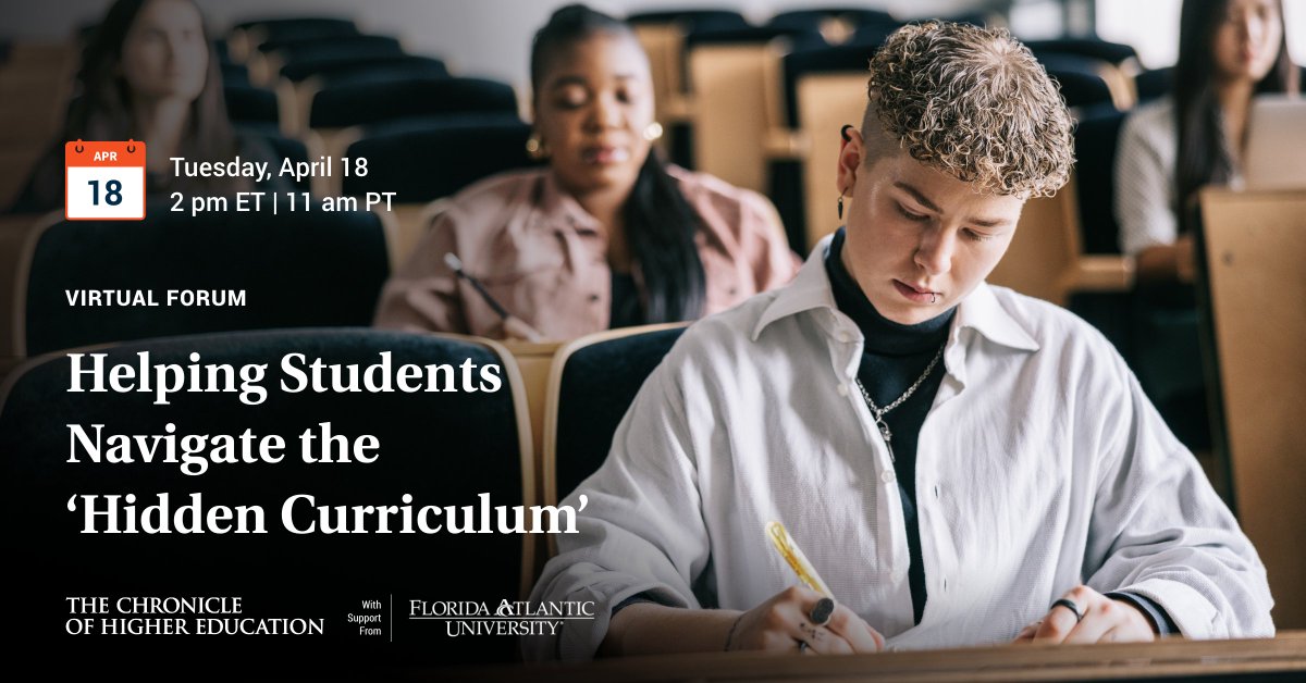 SusanMCheng's tweet photo. Excited to be a part of this panel hosted by @chronicle. Too often, unwritten policies &amp; expectations create barriers to student success. How do we master this hidden curriculum? Joins us: https://t.co/mZ1GFtbGKx  #firstgeneration #studentsuccess #equity  #hiddencurriculum https://t.co/HM4LxY29GZ