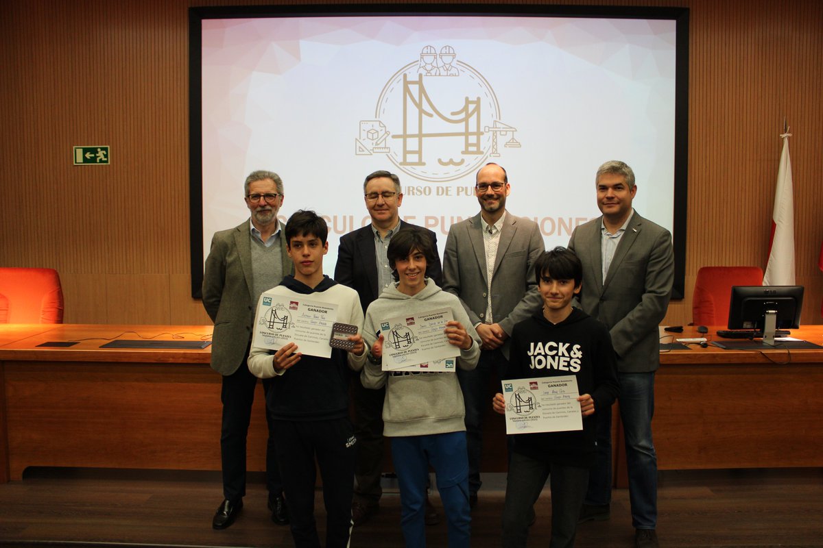 CaminoSantander's tweet photo. Éxito rotundo de la 7ª Edición Concurso de Puentes de la Escuela de Caminos de Santander contando con mas de 50 alumnos de 10 centros de Cantabria.
Gracias @Colegiocaminos, @ColegioITOP, Cátedra Juan José Arenas, @unican y a todos los participantes. Enhorabuena a los ganadores! https://t.co/3aLpdBcgLw