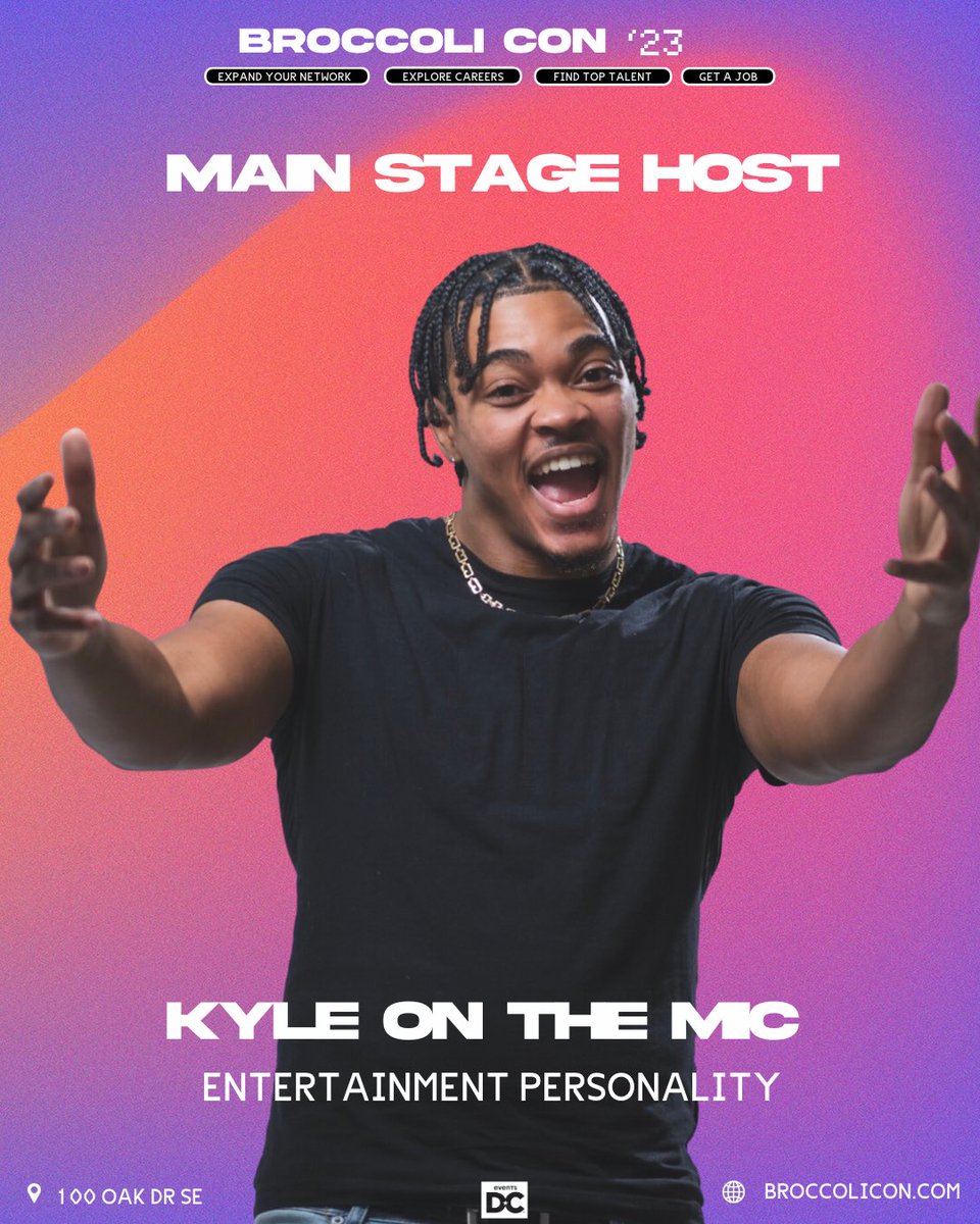 KyleOnTheMic_'s tweet image. Excited to be the Main Stage HOST for @BroccoliCity #broccolicon from 12-5pm this FRIDAY🎤🥦 #PullUp