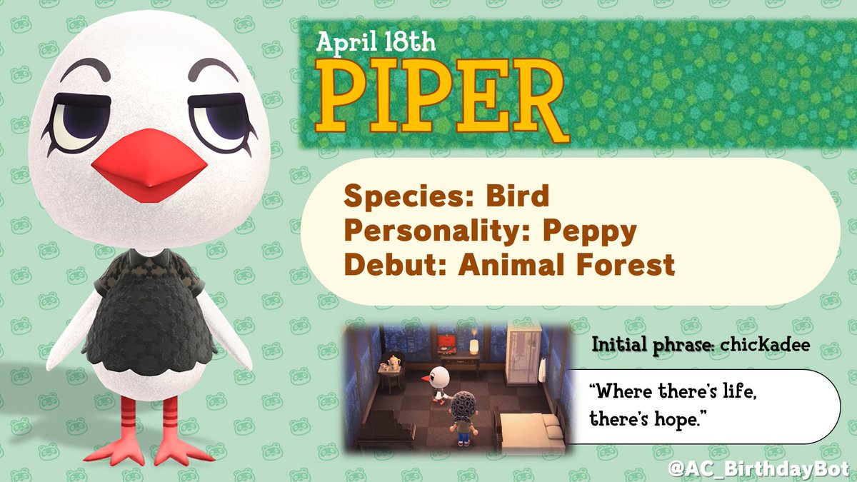 AC Birthday Bot tweet media