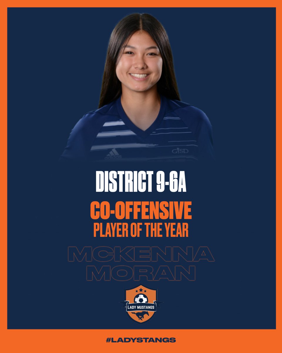 SachseGirlsSoc's tweet photo. A team-leading 27 goals paved the way for a superlative for this Lady Stang ❗️❗️

Congratulations to @McKennaMoran19! The District Co-Offensive Player of the Year 😤

#LadyStangs https://t.co/dHyp46pgOS